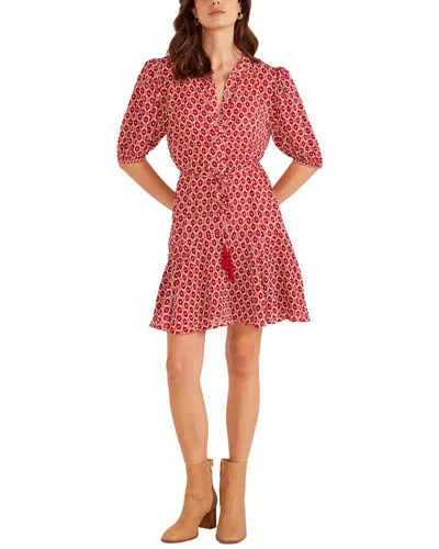 Minkpink Annie Puff Sleeve Mini Dress In Red