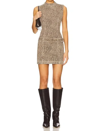 Minkpink Anouk Printed Mini Dress In Animal In Neutral