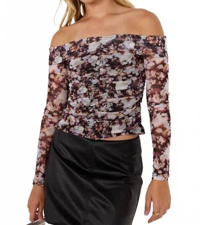 Minkpink Audrey Mesh Top In Abstract In Multi