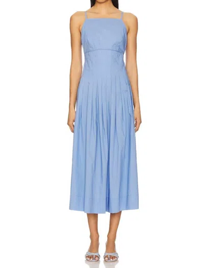 MINKPINK AVALON MIDI DRESS IN JACARANDA BLUE WASH