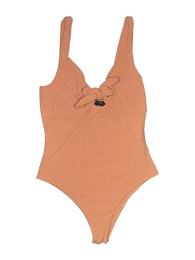 Pre-owned Minkpink Bodysuit In Orange