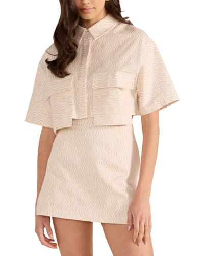 Minkpink Bonnie Pocket Crop Shirt In Neutral