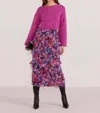 Minkpink Calista Frill Midi Skirt In Blurred Floral In Multi
