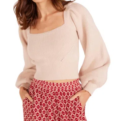 Minkpink Callie Knit Sweater In Sand In Beige