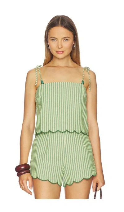 Minkpink Capri Tie Shoulder Cami In Green