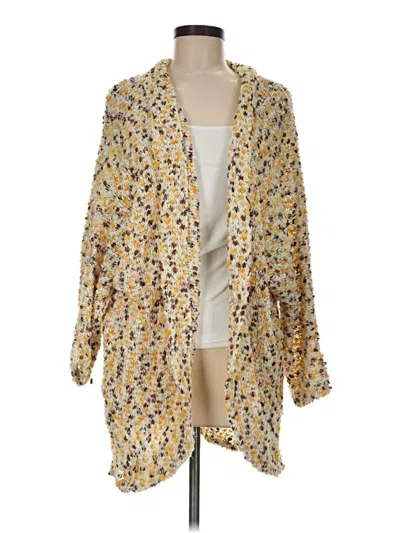 Pre-owned Minkpink Cardigan Sweater In Yellow