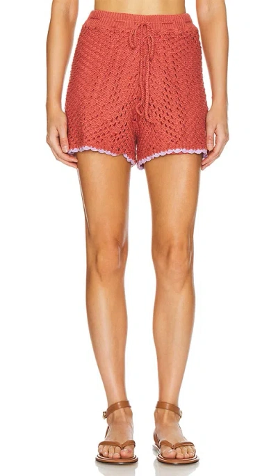 Minkpink Carver Short In Rust,pink