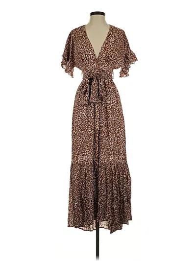 Pre-owned Minkpink Casual Dress In Brown