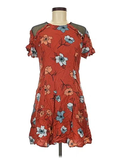 Pre-owned Minkpink Casual Dress In Burgundy