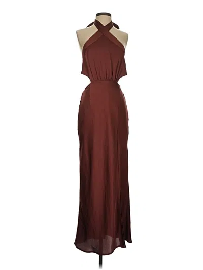 Pre-owned Minkpink Casual Dress In Burgundy