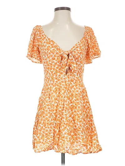 Pre-owned Minkpink Casual Dress In Orange