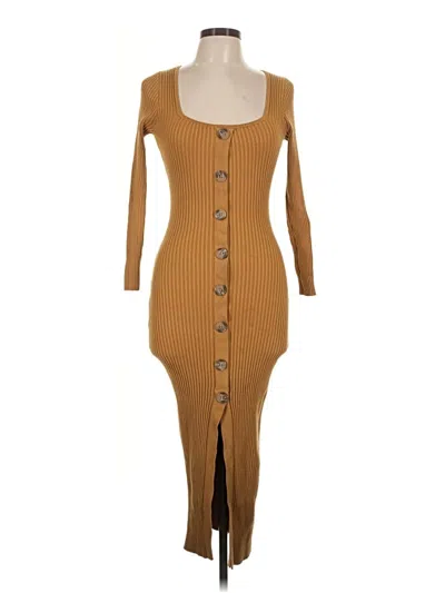 Pre-owned Minkpink Casual Dress In Tan