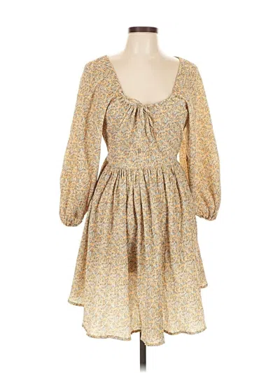 Pre-owned Minkpink Casual Dress In Yellow