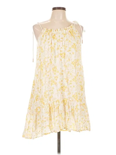 Pre-owned Minkpink Casual Dress In Yellow