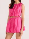 Minkpink Celestia Bubble Skirt In Hot Pink In Pink