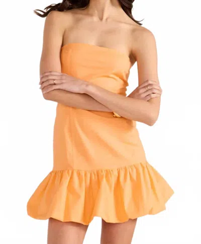 Minkpink Charlotte Bubble Mini Dress In Orange