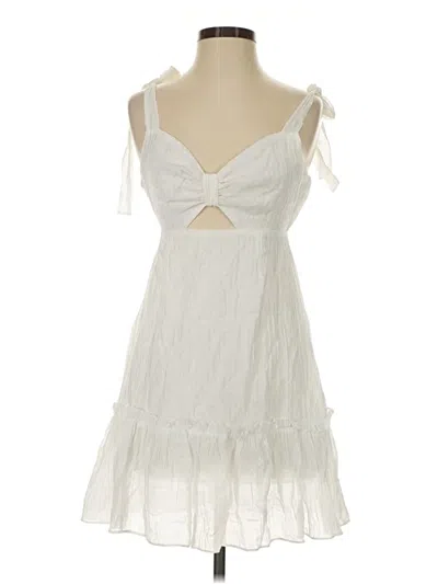 Pre-owned Minkpink Cocktail Dress In White