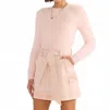Minkpink Dahlia Denim Mini Skirt In White In Pink