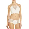 Minkpink Dreamweaver Crochet Style Bikini Bottoms In Beige
