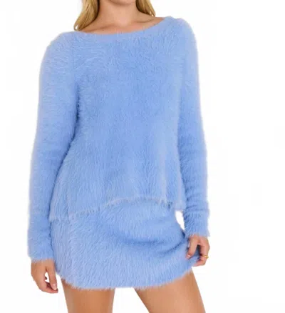Minkpink Elidi Knit Mini Skirt In Light Blue