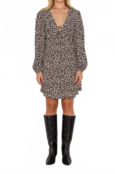 Minkpink Elka Long Sleeve Mini Dress In Floral In Multi