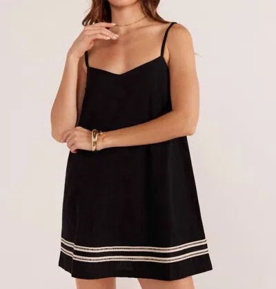 Minkpink Elki Trim Mini Dress In Black