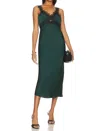 Minkpink Erin Lace Trim Midi Dress In Multi