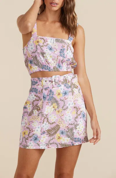 Minkpink Ezri Belted Mini Skirt In Multi