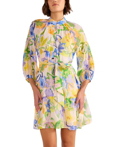 Minkpink Fable Blouson Mini Dress In Yellow