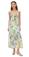 Minkpink Fable Tie Midi Dress Painterly Floral In Painterly Floral
