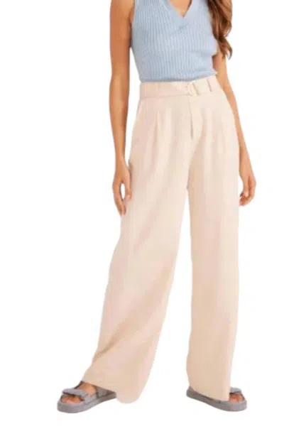 Minkpink Faro Straight Leg Pants In Crema In Multi
