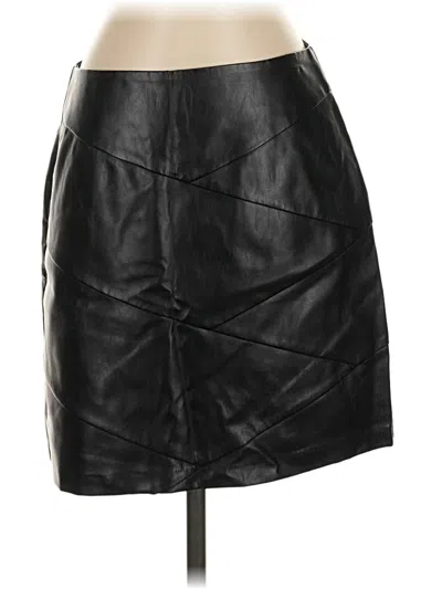 Pre-owned Minkpink Faux Leather Skirt In Black