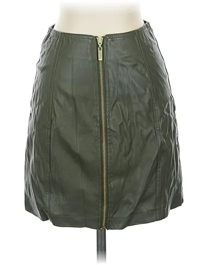 Pre-owned Minkpink Faux Leather Skirt In Green