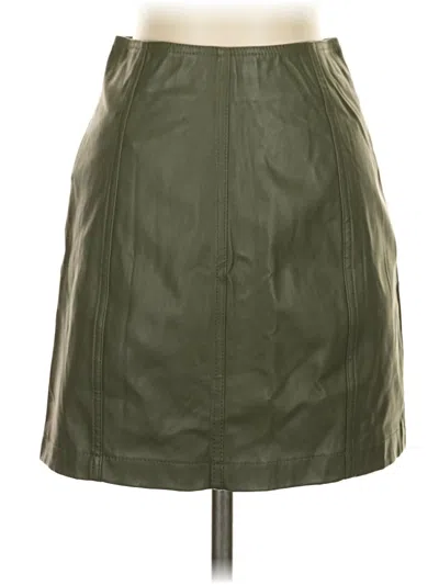 Pre-owned Minkpink Faux Leather Skirt In Green