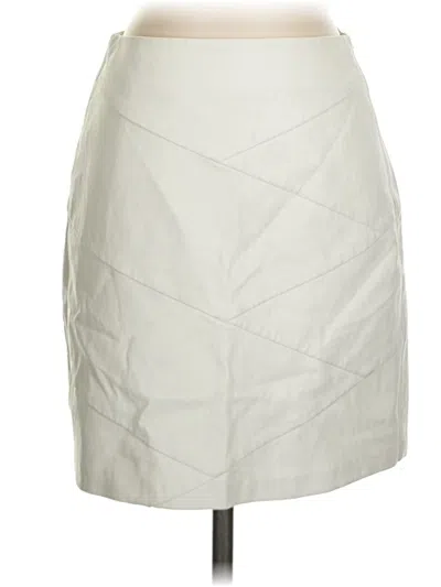 Pre-owned Minkpink Faux Leather Skirt In Ivory