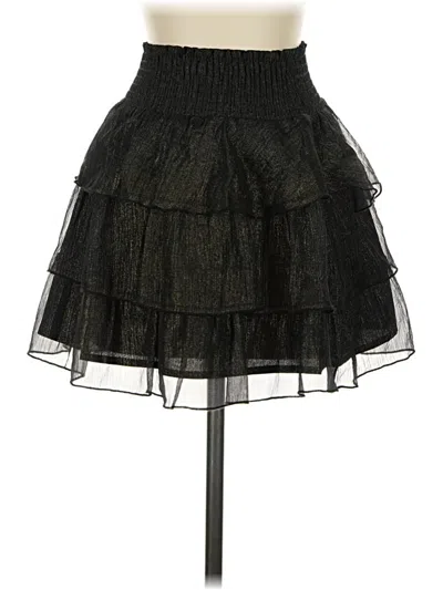 Pre-owned Minkpink Formal Skirt In Black
