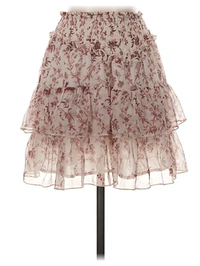 Pre-owned Minkpink Formal Skirt In Burgundy