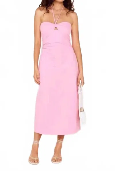 Minkpink Gaia Halter Midi Dress In Pink