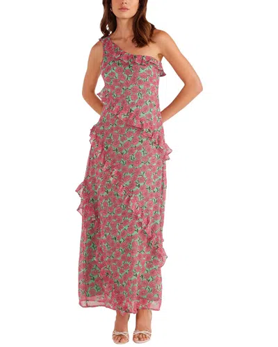 Minkpink Grace One Shoulder Maxi Dress In Multi