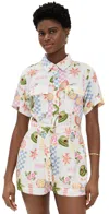 Minkpink Gracie Belted Romper Fruity-floral In Fruity-floral