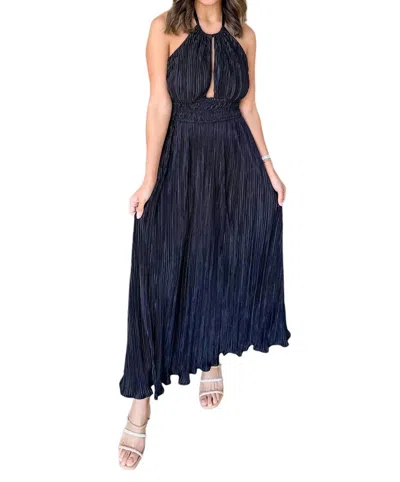 Minkpink Gwen Halter Midi Dress In Black