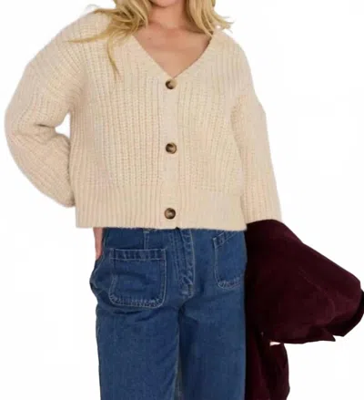 Minkpink Harriet Chunky Cardigan In Neutral