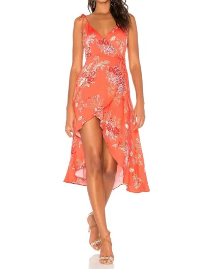 Minkpink Hotsprings Waterfall Wrap Dress In Multi