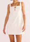 Minkpink Imogen Drill Tie Mini Dress In White In Neutral