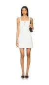 Minkpink Imogen Drill Tie Mini Dress In White In Neutral