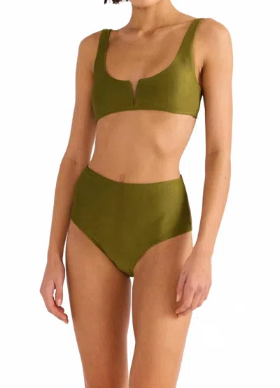 Minkpink Irina Bikini Top In Khaki In Green