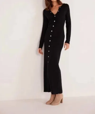Minkpink Isabel Knit Midi Dress In Black