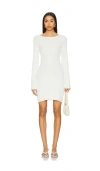Minkpink Isla Boucle Knit Mini Dress In Ivory