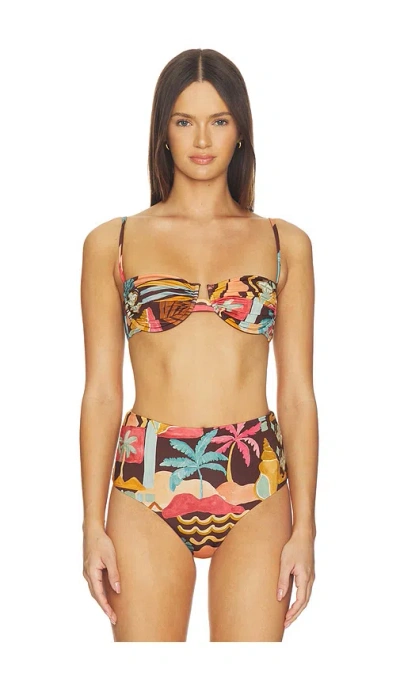 Minkpink Isola Gathered Bikini Top In Multi