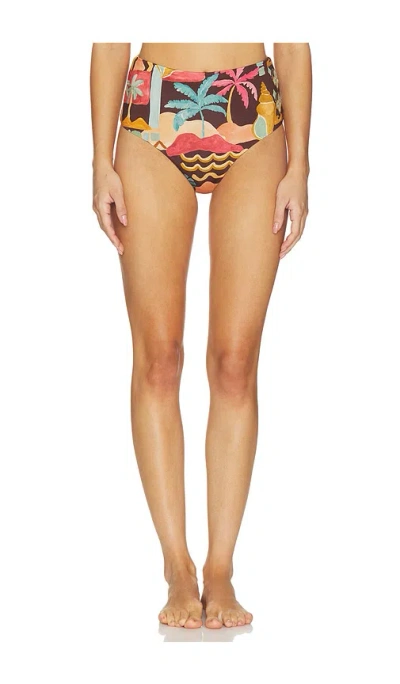 Minkpink Isola High Waisted Bikini Bottom In Multi